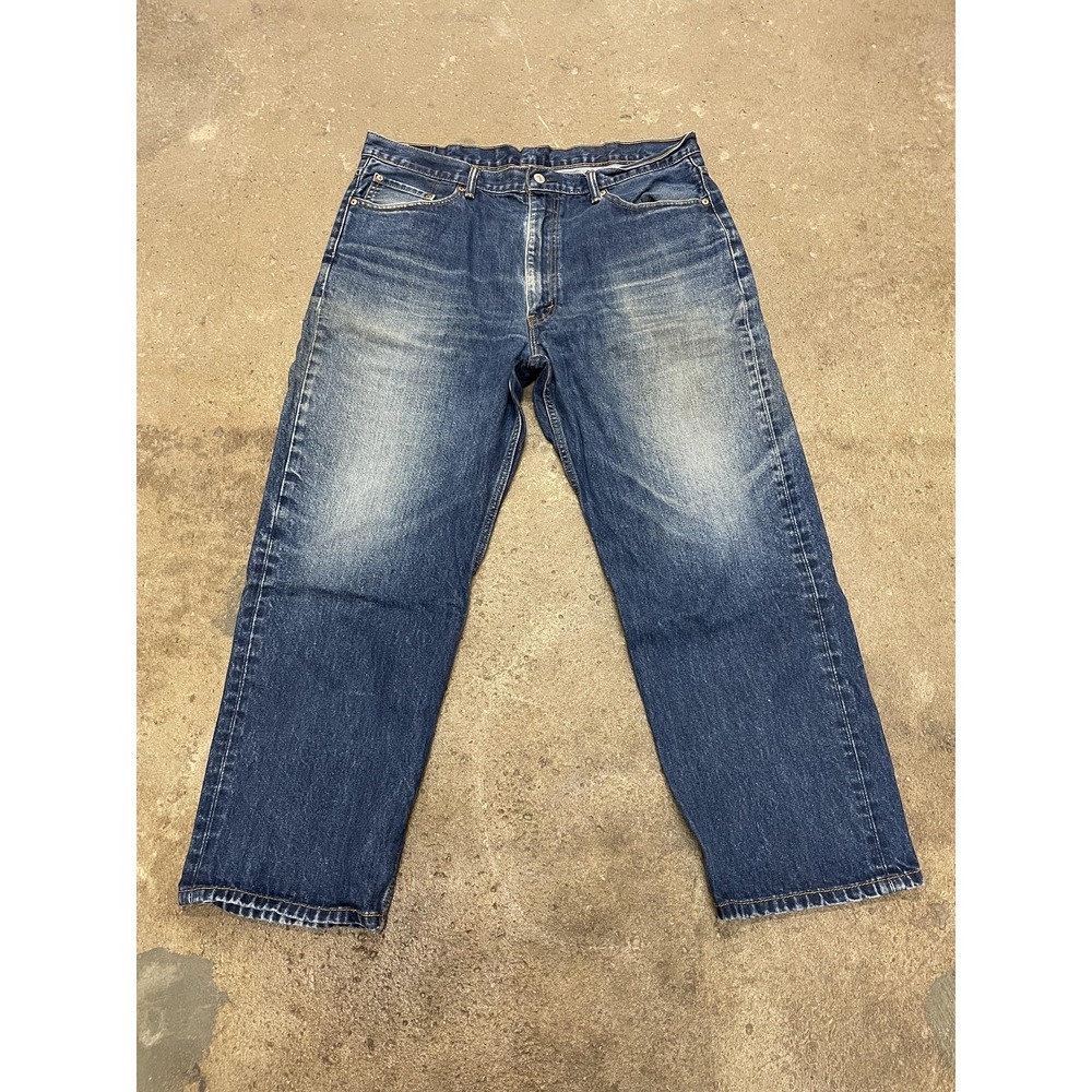 Levis 550 Jeans Mens 40x30 Medium Wash Blue Relaxed Fit Tapered Leg Zip Fly